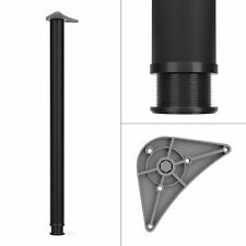 1100mm Black Chrome Adjustable Kitchen Worktop Breakfast Bar Table Legs Support