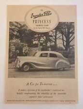 VANDEN PLAS Princess "A Car for Tomorrow" Original 1949 Car Advert