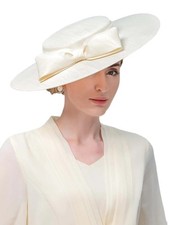 Women Wide Brim Hat Big Bow