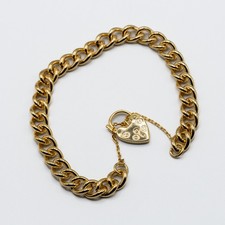 Women 9ct Gold Padlock Heart