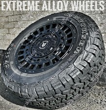 16" Black FOX ADV Alloy Wheels Fit Mercedes Sprinter 6x130 + All Terrain Tyres