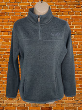 WEIRD FISH TEAL BLUE JUMPER SIZE UK 8 WOMENS HALF ZIP PULLOVER SWEATER WEEKEND