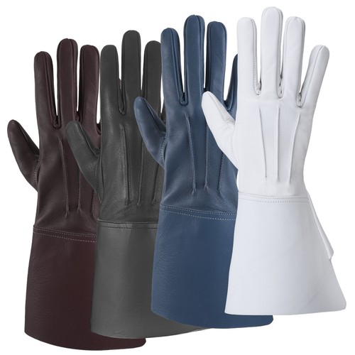 Long cuff gauntlets leather - gauntlets,