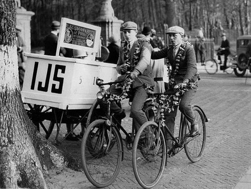Ice cream man and - boys, on