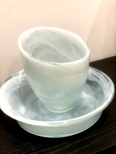 Glass vase jug bowl set - glass,