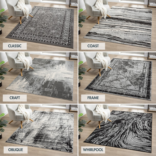 Obsidian low pile rugs hallway - rugs,