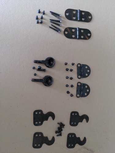 Assorted screws and hinges for - and,