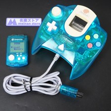 SEGA Dreamcast Controller Millennium Aqua Blue HKT-7700 w/ VMU HKT-7000 TESTED