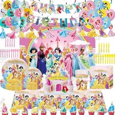 Princess Tableware Girls Birthday Decorations, Party Balloons & Banner Supplies