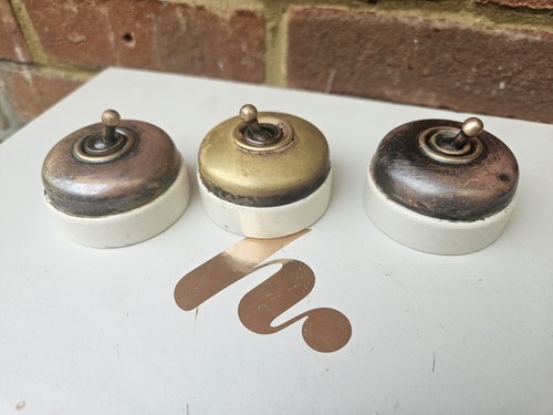 Antique brass ceramic - ,