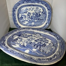 2 x Antique Willow Pattern
