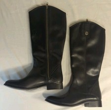 Frye Women's Melissa Button Riding Boots Black Leather Size 7.5