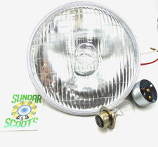 BUDGET ALTERNATIVE "LUCAS" STYLE 7" HEADLIGHT KACE LENS.BULB HOLDER & BULB INC'
