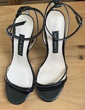 Zara Basic  Black Patent Strap Stiletto Heals -Size 38 (New With Defects)