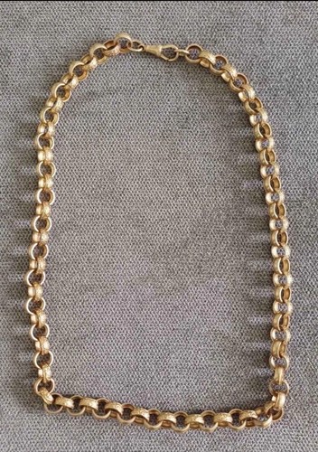 Gold solid belcher chain - gold, 9ct
