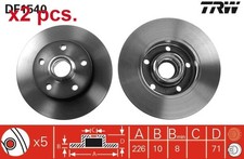 X2 PCS REAR BRAKE DISC ROTORS