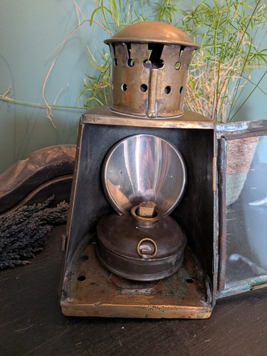 Vintage maritime brass oil - vintage,