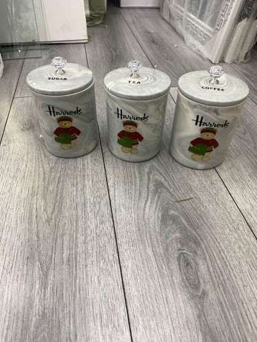 Harrods tea coffee sugar jar - harrods,