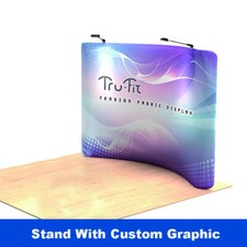 10ft Curved Custom Trade Show Display Back Wall Pop Up Stand Booth