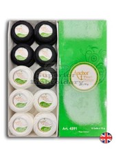 10 Black White Anchor Pearl