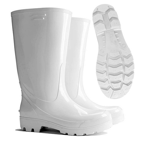 Waterproof rubber white boots - waterproof,