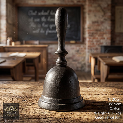 Cast iron hand bell - hand, vintage