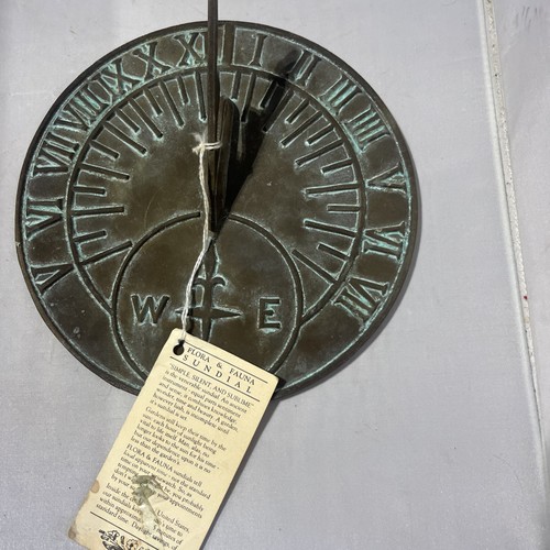Flora fauna new cast sundial - new,