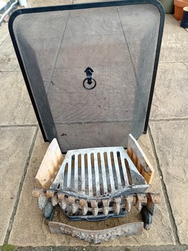 Cast iron fire grate with - ,