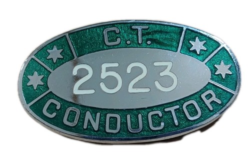 Vintage bus conductor badge - conductor, badge**