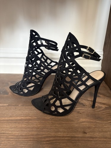 Zara black straps heels - straps,