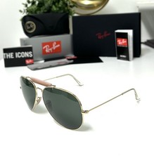 Authentic Ray-Ban Aviator Outdoorsman II RB 3029 62-14 Metal Gold Sunglasses