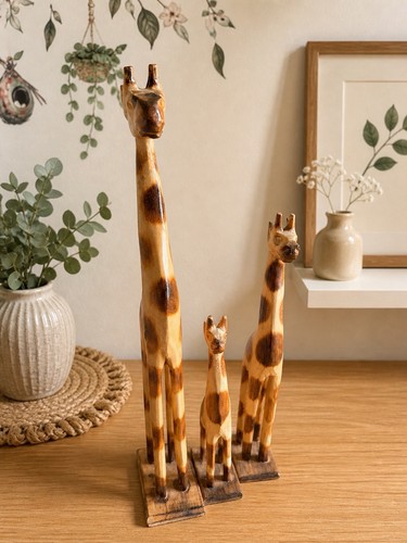 Set wooden giraffe - of,