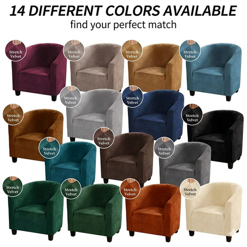 Stretch velvet club chair - velvet,