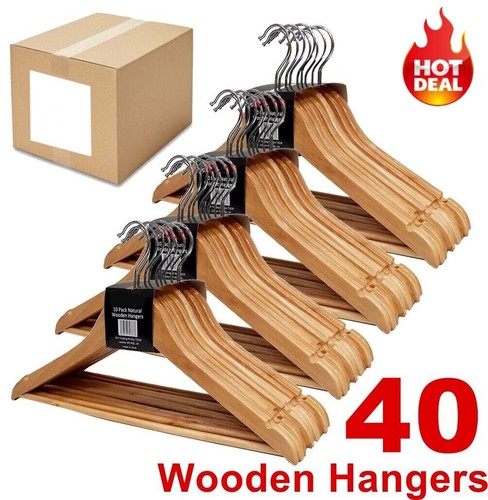 40x wooden hangers suit - 20/40x,