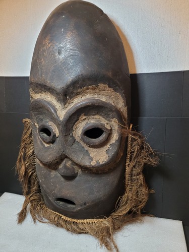 Vintage african tribal mask - african,