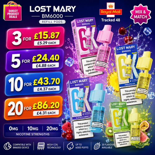 Lost mary bm6000 pods refill - mary,