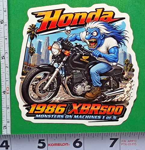 1986 honda xbr500 9x9cm - xbr500,