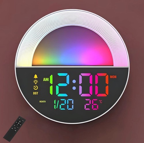 Digital wall clock - 10.2", led