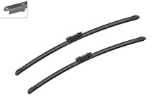 2x Wiper Blades (Pair) Flat / Aero type fits BMW 525D E60, E61 Front 2.5D 3.0D