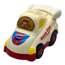 Vtech Go Go Smart Wheels Rob Race Car White Light-Up & Sounds Preschool VIDEO