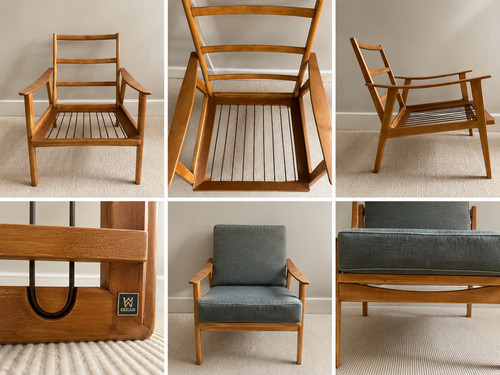 Danish lounge armchairs - armchairs, by