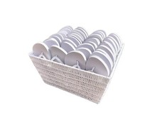 60 Pairs White Wedding Flip Flops Bulk | Basket Included | Wholesale Flip Flops