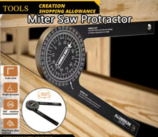 360° Aluminum Miter Saw Protractor Angle Finder for Woodworking Measuring Tool