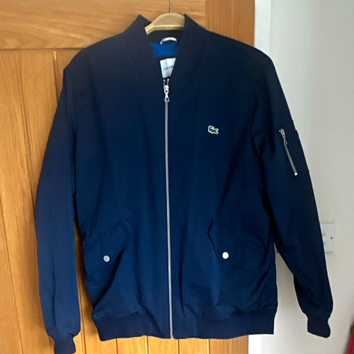 Lacoste navy polyester bomber - polyester,