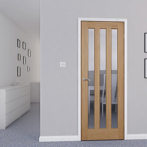 Oak clear glazed internal - internal, door