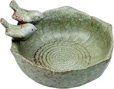 Ceramic Bird Bath Bowl Feeder