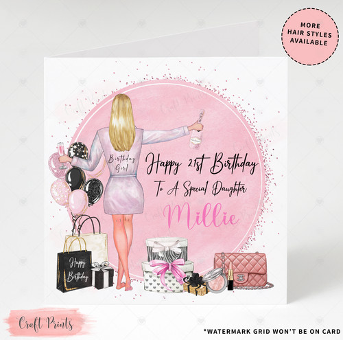 Personalised birthday card - personalised, for