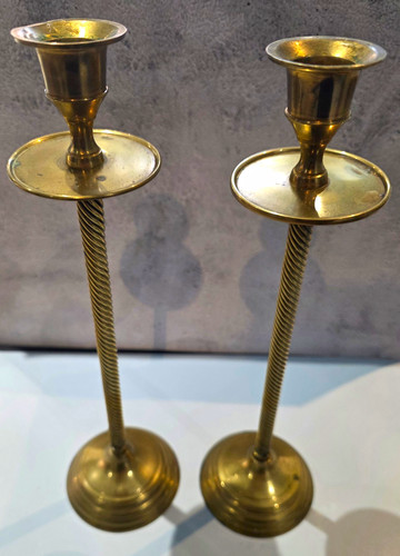 Brass candlesticks candelabra - brass, candlesticks/candelabra