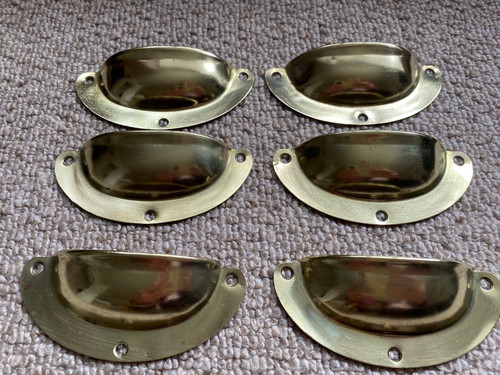 Vintage brass drawer cup - vintage,