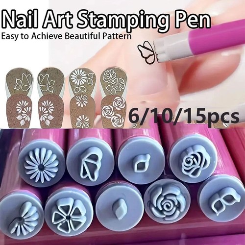 Floral butterfly pattern nail - pattern,